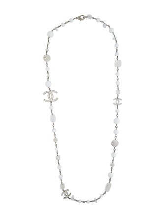 Chanel Strass & Resin CC Ice Cube Station Necklace