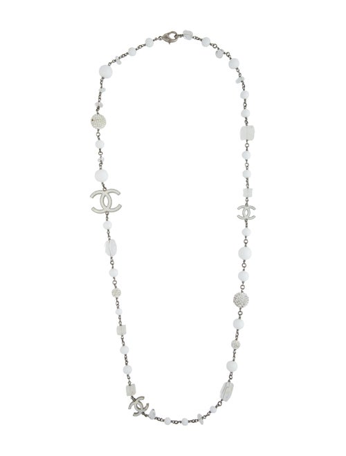 Chanel Strass & Resin CC Ice Cube Station Necklace