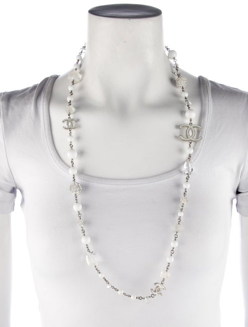 Chanel Strass & Resin CC Ice Cube Station Necklace