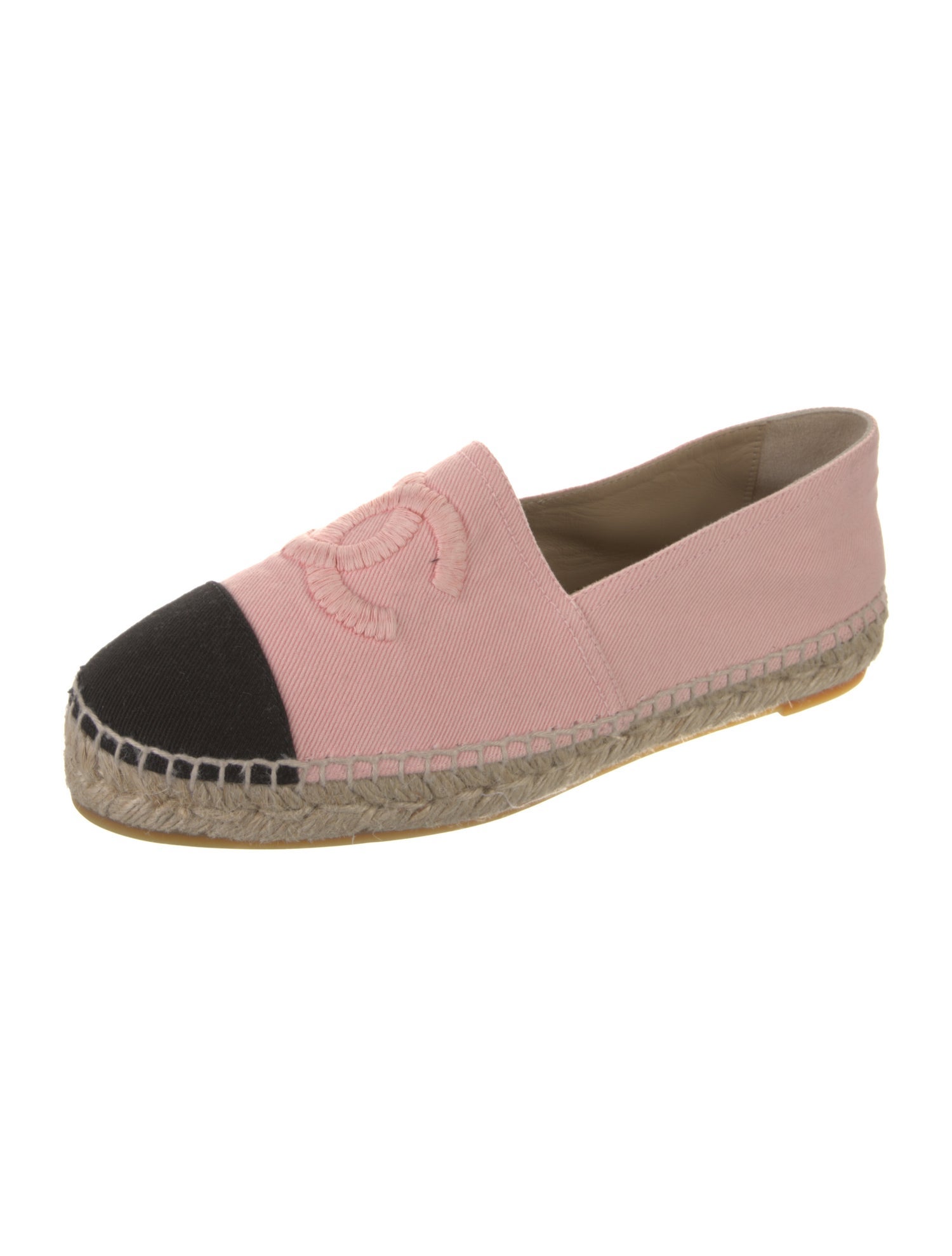 Chanel Interlocking CC Logo Canvas Espadrilles