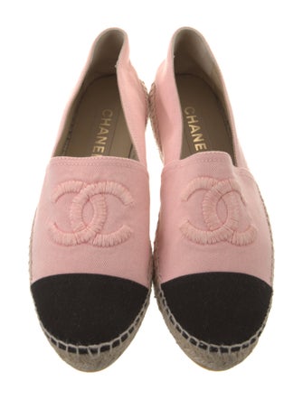 Chanel Interlocking CC Logo Canvas Espadrilles