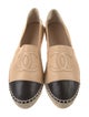 Chanel Interlocking CC Logo Leather Espadrilles