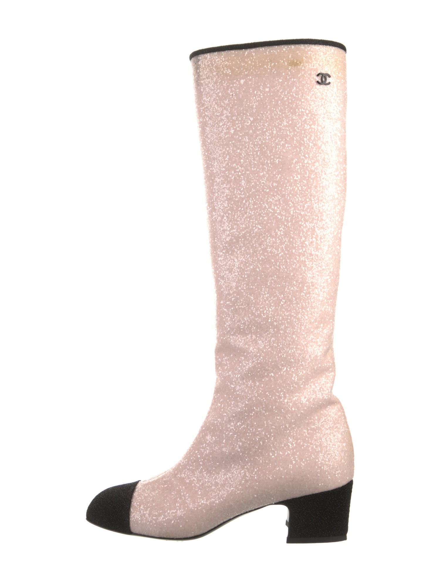 Chanel 2017 Interlocking CC Logo Riding Boots