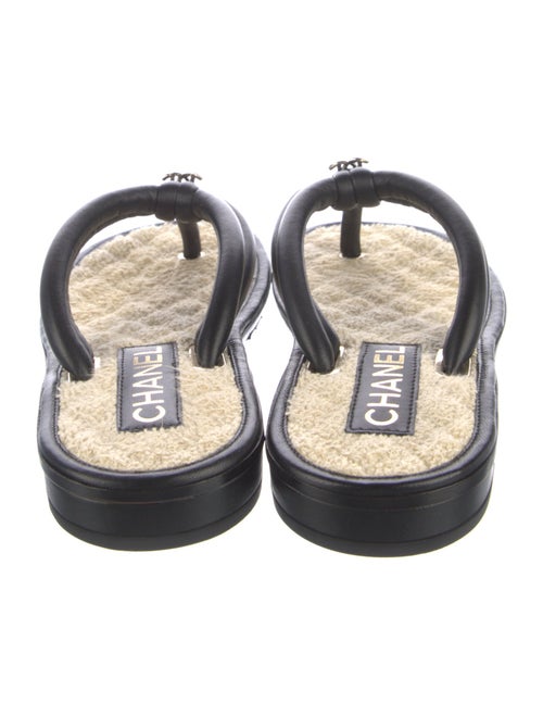 Chanel 2022 Interlocking CC Logo Flip Flops
