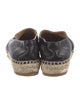 Chanel Interlocking CC Logo Lambskin Espadrilles