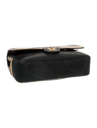 Chanel Classic Medium Python Double Flap Bag