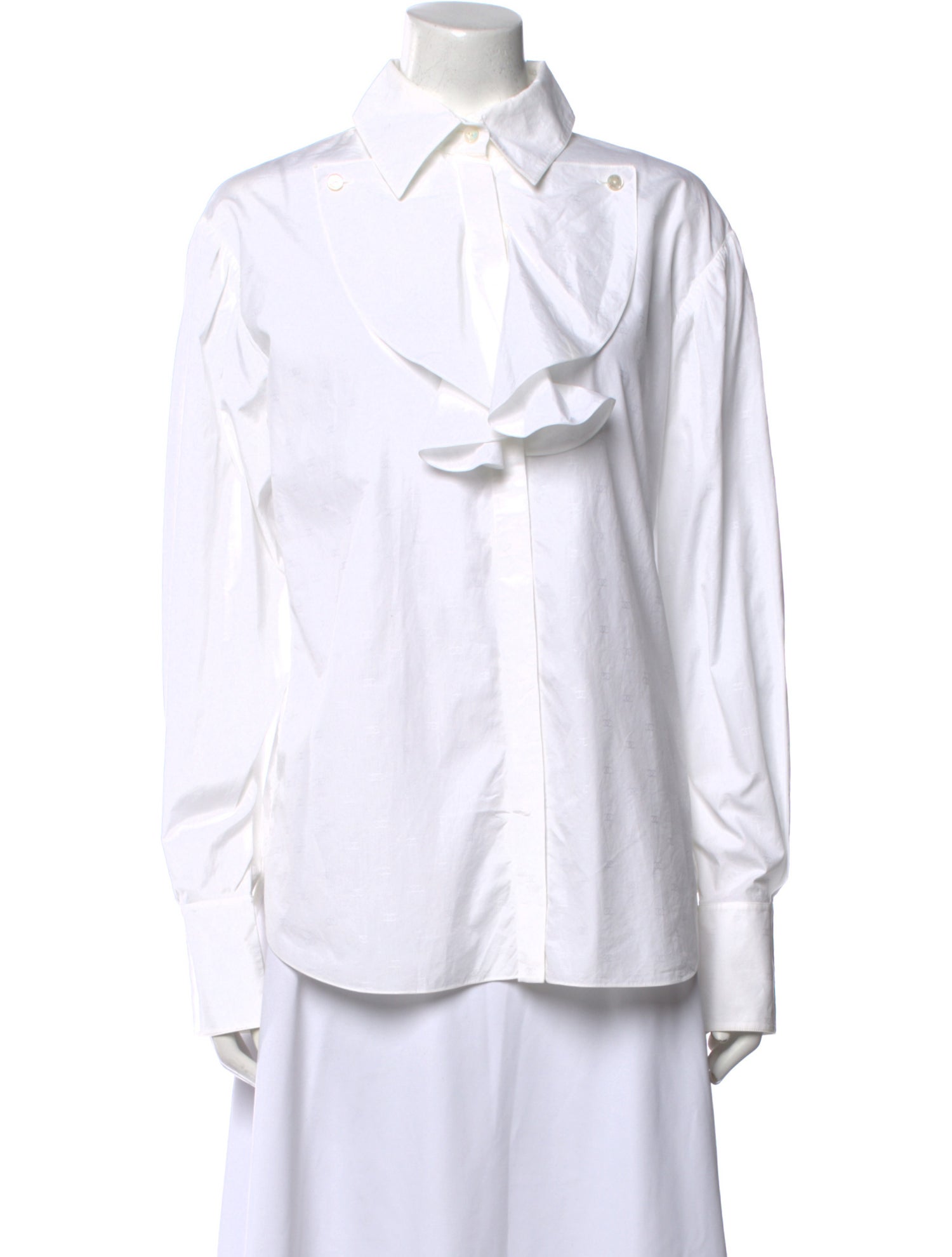 Chanel 2021 Long Sleeve Button-Up Top