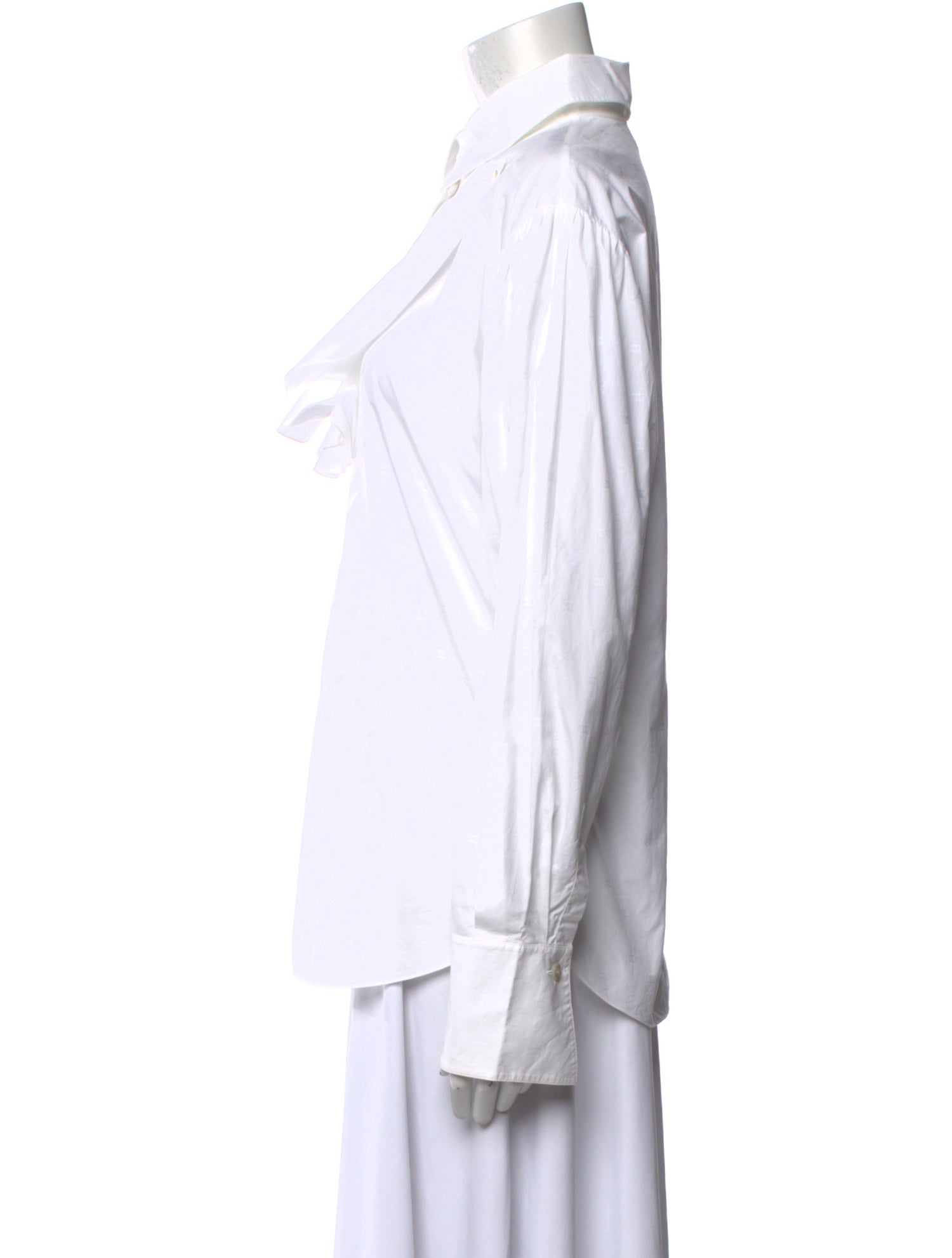 Chanel 2021 Long Sleeve Button-Up Top