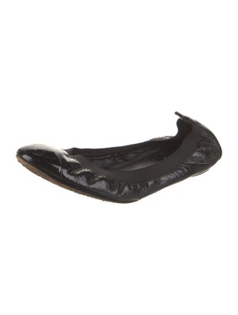 Chanel Interlocking CC Logo Leather Ballet Flats