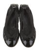 Chanel Interlocking CC Logo Leather Ballet Flats