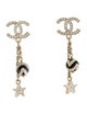 Chanel 2023 Resin & Strass CC Drop Earrings
