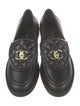 Chanel Interlocking CC Logo Leather Loafers
