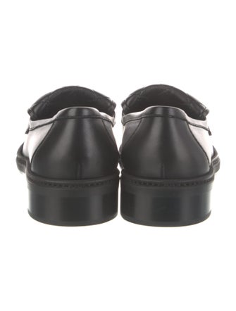 Chanel Interlocking CC Logo Leather Loafers