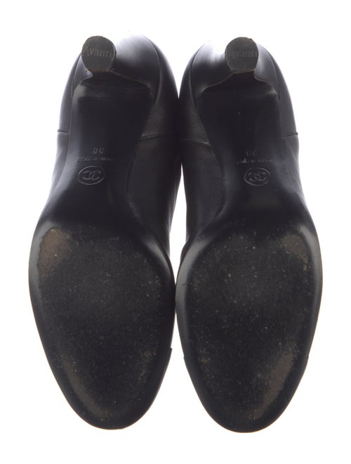 Chanel Interlocking CC Logo Leather Chelsea Boots