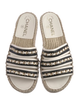 Chanel 2020 Chain-Link Accent Espadrilles
