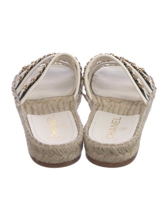 Chanel 2020 Chain-Link Accent Espadrilles