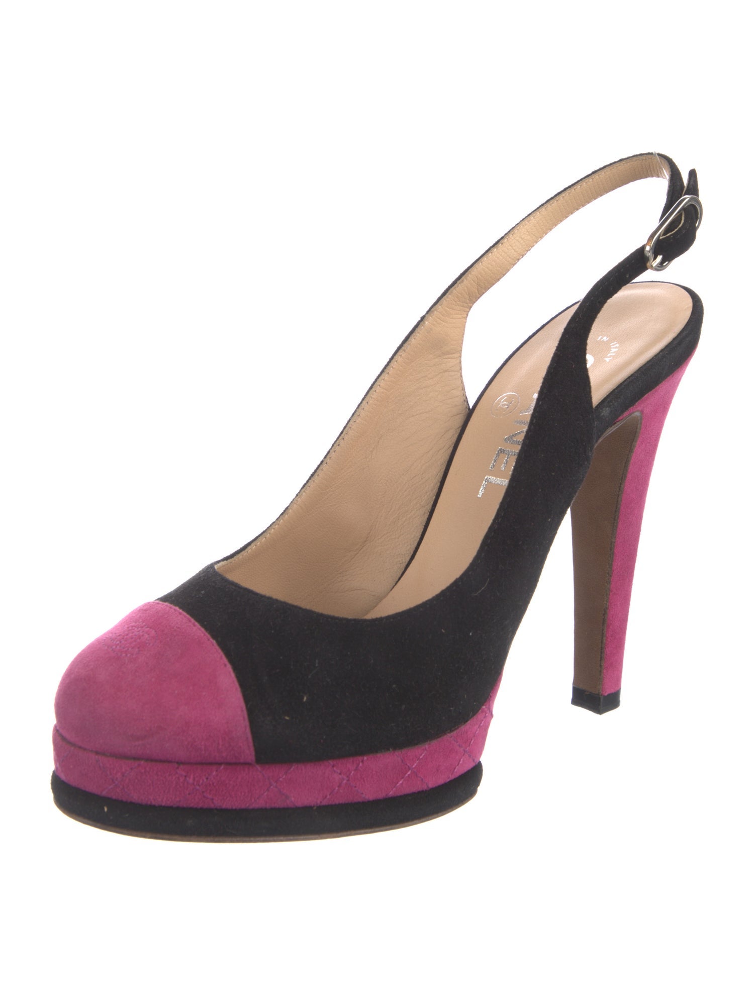 Chanel 2012 Interlocking CC Logo Slingback Pumps