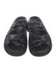 Chanel Interlocking CC Logo Leather Slides
