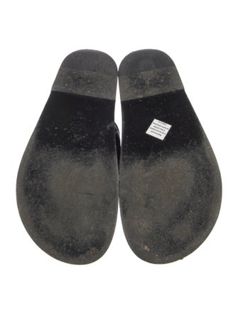 Chanel Interlocking CC Logo Leather Slides