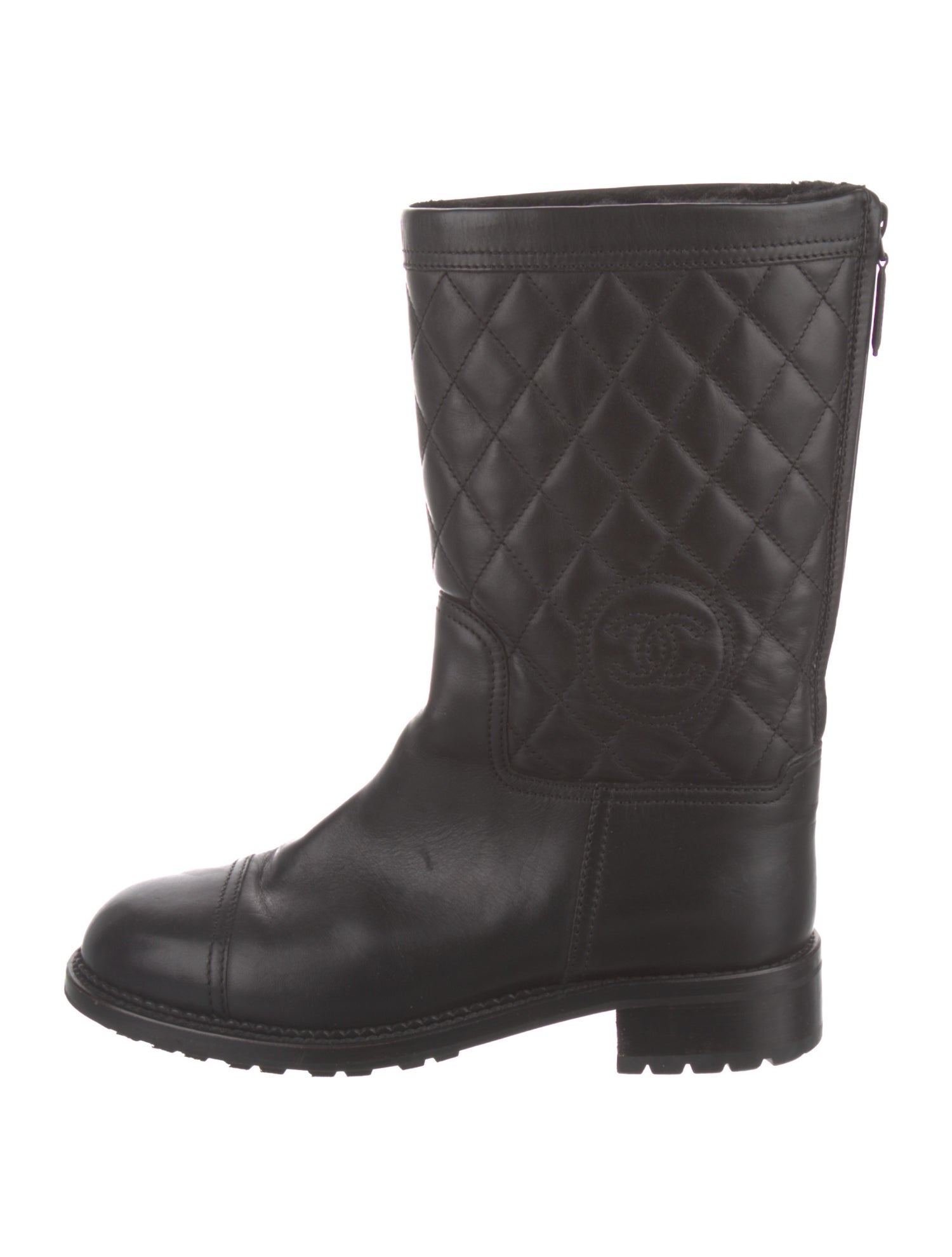 Chanel 2013 Interlocking CC Logo Rain Boots