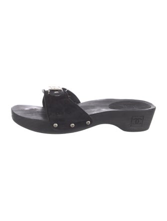 Chanel Sport Interlocking CC Logo Slides