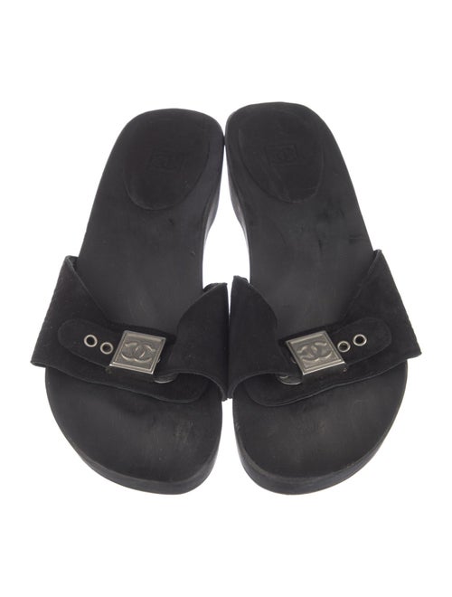 Chanel Sport Interlocking CC Logo Slides