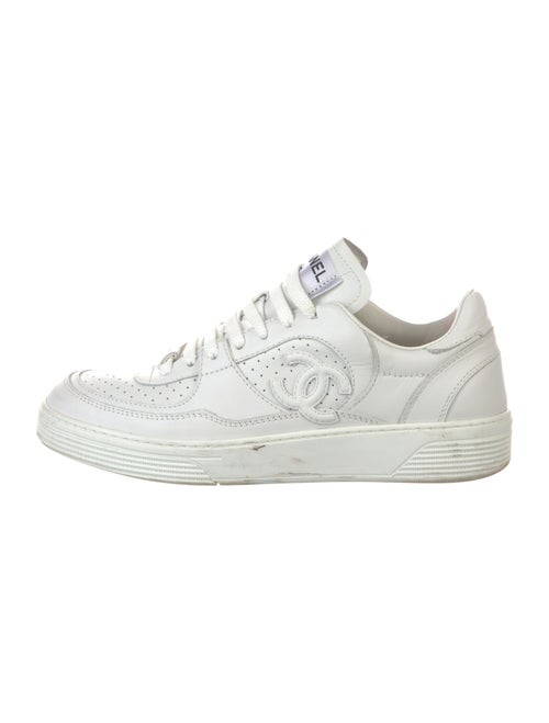 Chanel Interlocking CC Logo Leather Sneakers