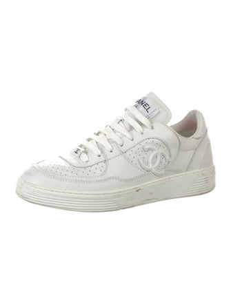 Chanel Interlocking CC Logo Leather Sneakers