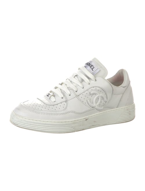 Chanel Interlocking CC Logo Leather Sneakers