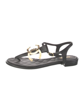 Chanel 2023 Interlocking CC Logo Sandals