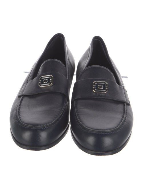 Chanel Interlocking CC Logo Lambskin Loafers