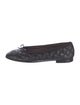 Chanel Interlocking CC Logo Leather Ballet Flats