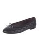 Chanel Interlocking CC Logo Leather Ballet Flats