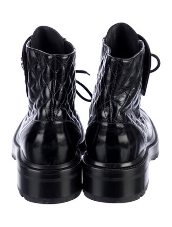 Chanel 2020 Interlocking CC Logo Combat Boots