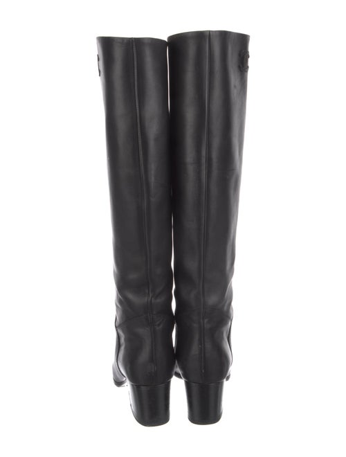 Chanel Interlocking CC Logo Leather Riding Boots