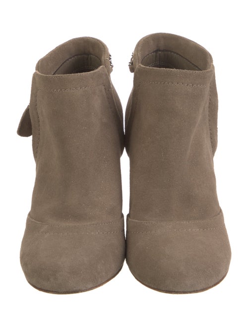 Chanel Interlocking CC Logo Suede Boots