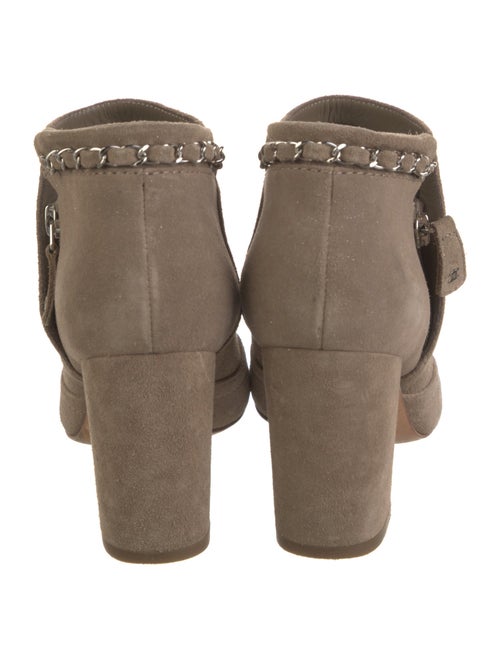 Chanel Interlocking CC Logo Suede Boots