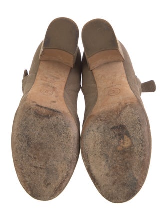 Chanel Interlocking CC Logo Suede Boots