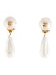 Chanel Faux Pearl CC Clip-On Drop Earrings