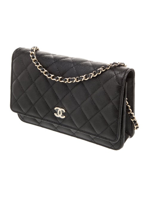 Chanel Classic Quilted Wallet On Bag Charm Chain