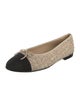 Chanel Interlocking CC Logo Tweed Flats