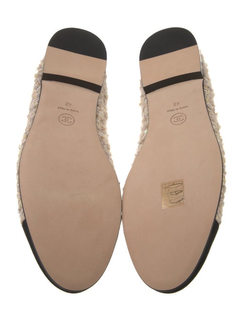 Chanel Interlocking CC Logo Tweed Flats
