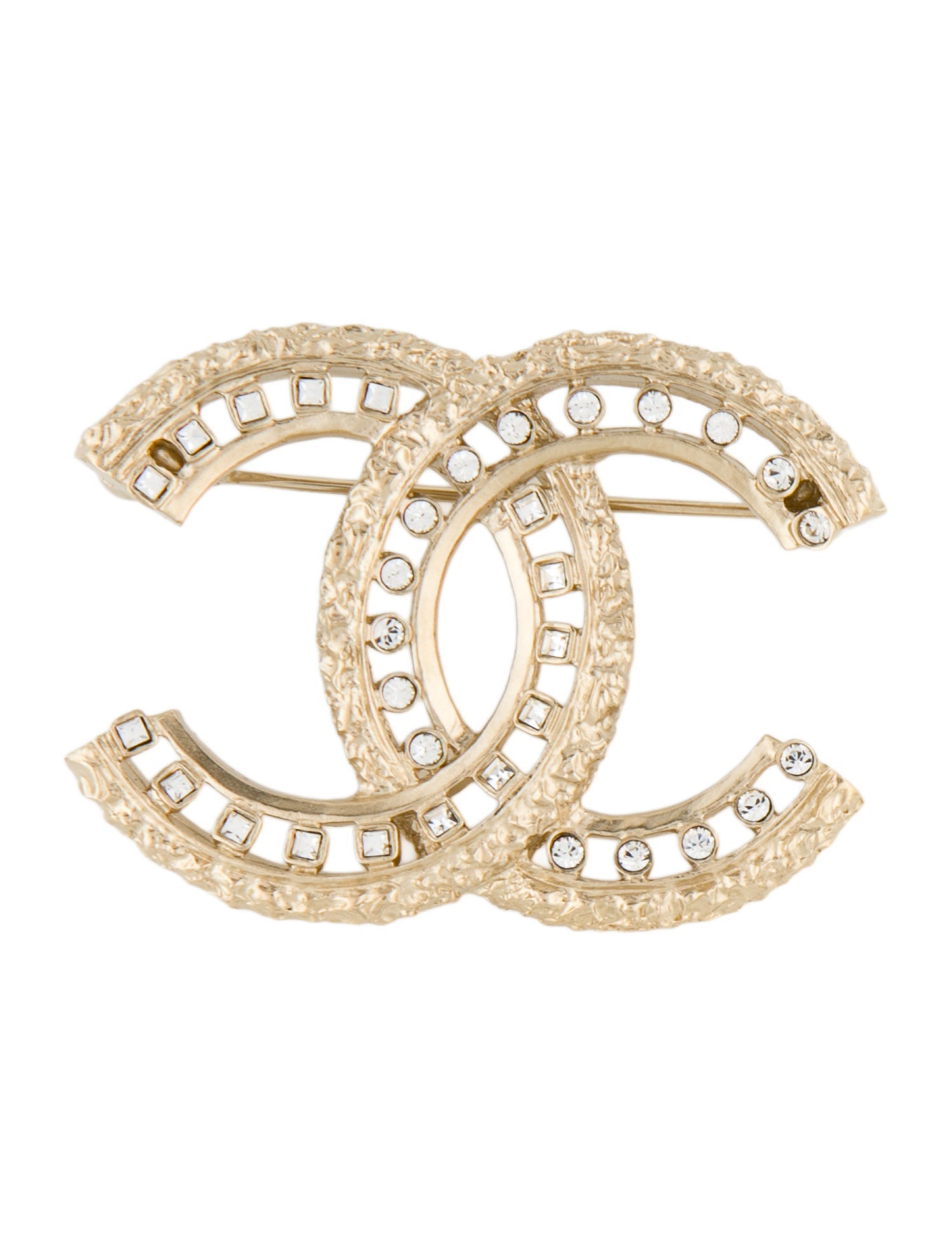 Chanel 2022 Strass CC Brooch