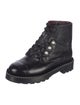 Chanel Interlocking CC Logo Leather Combat Boots