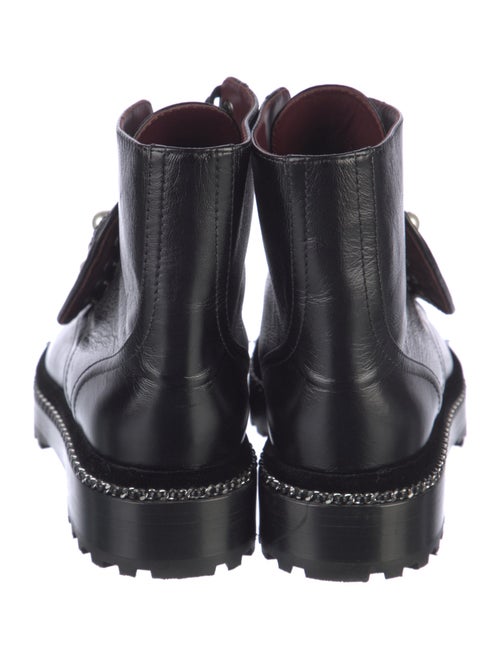 Chanel Interlocking CC Logo Leather Combat Boots