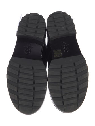 Chanel Interlocking CC Logo Leather Combat Boots