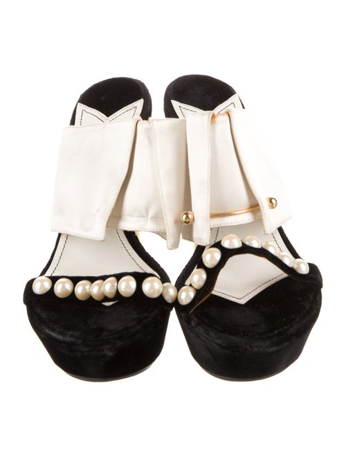 Chanel Interlocking CC Logo Satin Slides