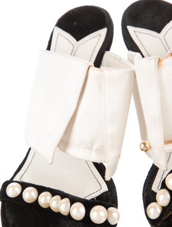 Chanel Interlocking CC Logo Satin Slides