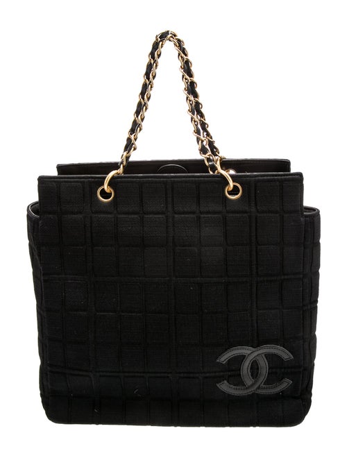 Chanel Jersey Chocolate Bar Tote
