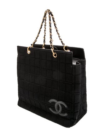 Chanel Jersey Chocolate Bar Tote